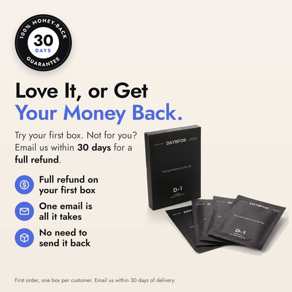 D-1 Night-Before Glowing Sheet Mask