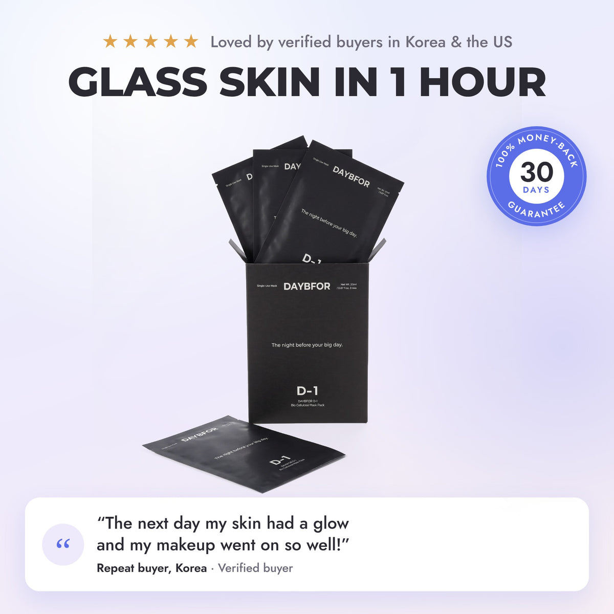 D-1 Night-Before Glowing Sheet Mask