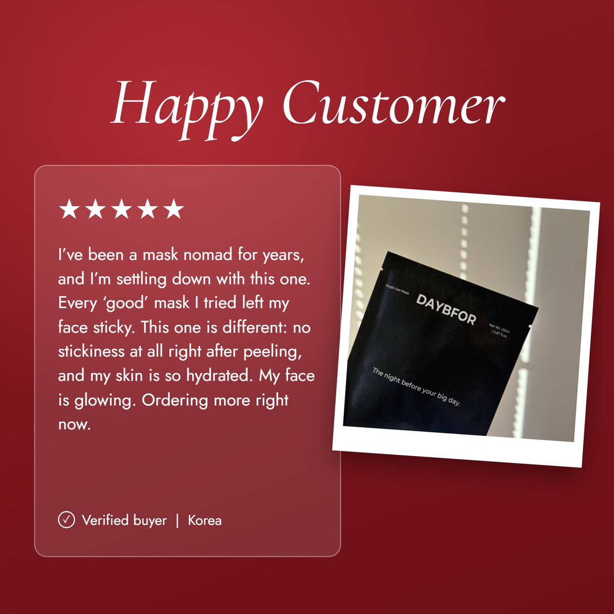 Happy customer review with the customer's photo of a D-1 pouch